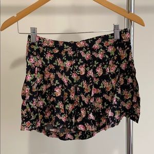 Floral High Waist Shorts